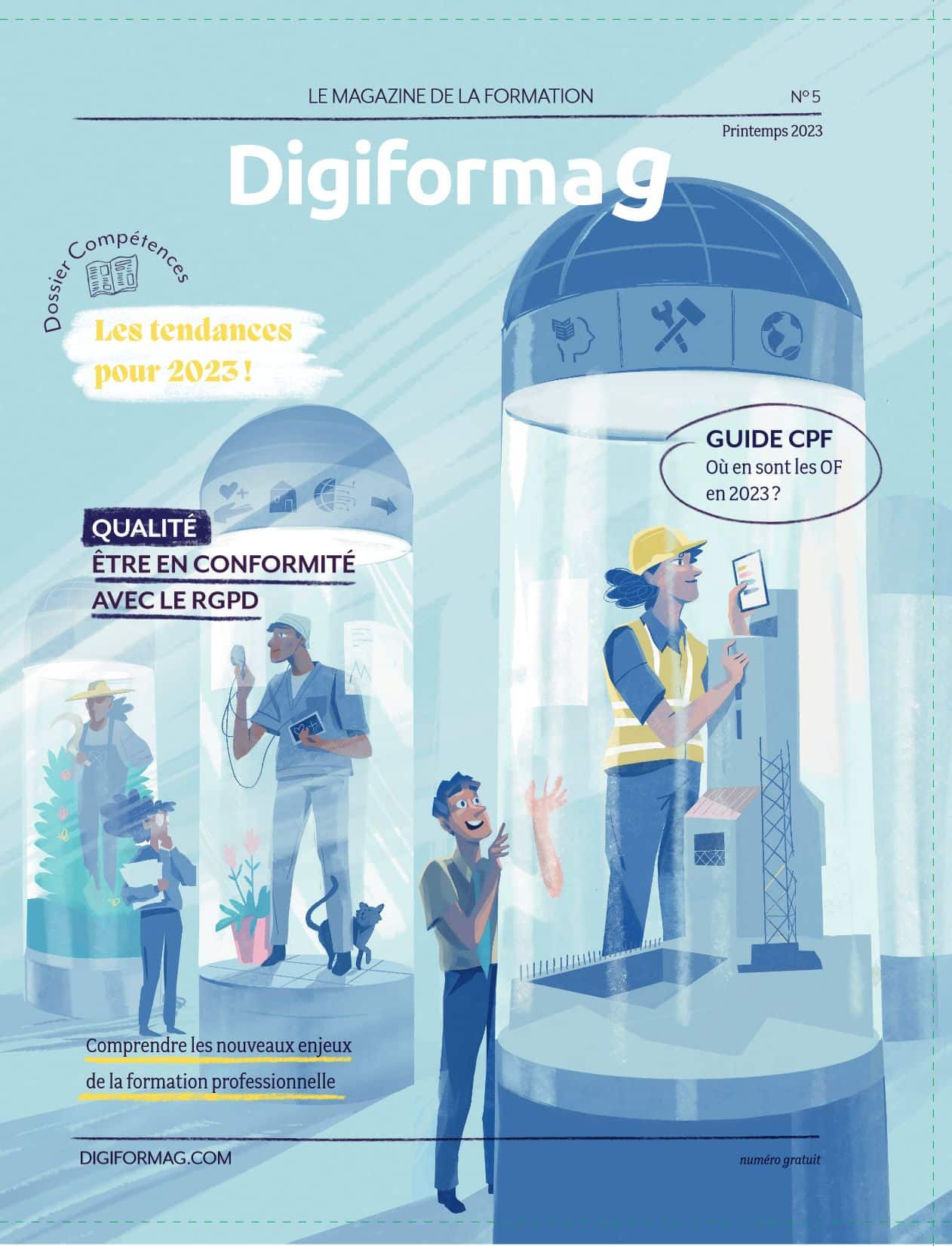 Digiformag Magazine papier de la formation professionnelle - Numéro 5 - Printemps 2023